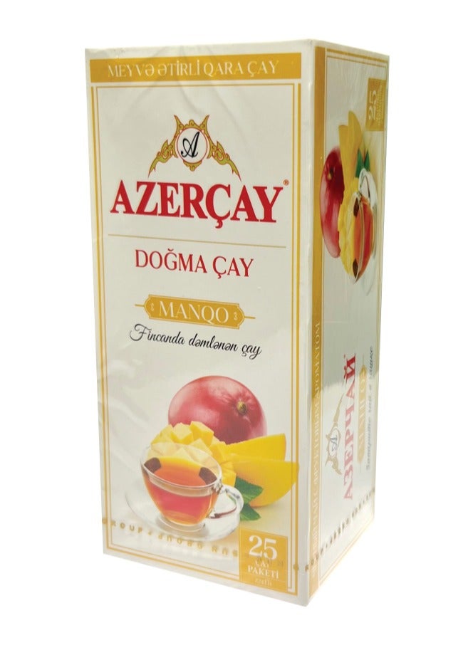 AZERCAY Mango Flavored Black Tea - 25 Tea Bags - Image 1